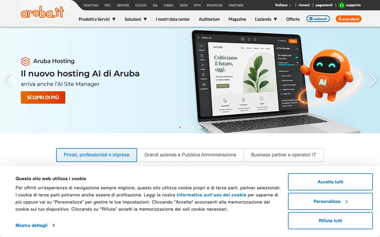 Aruba homepage