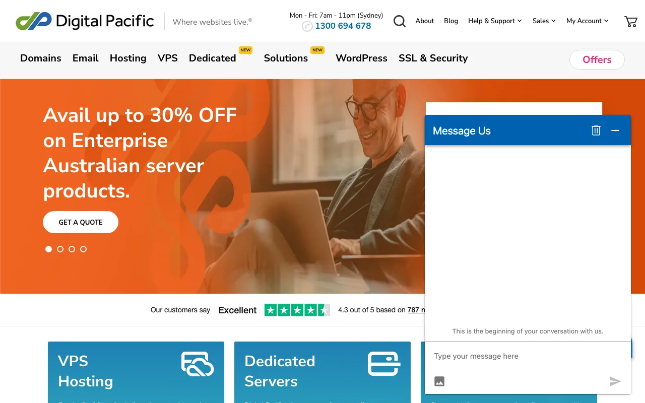 Digital Pacific homepage