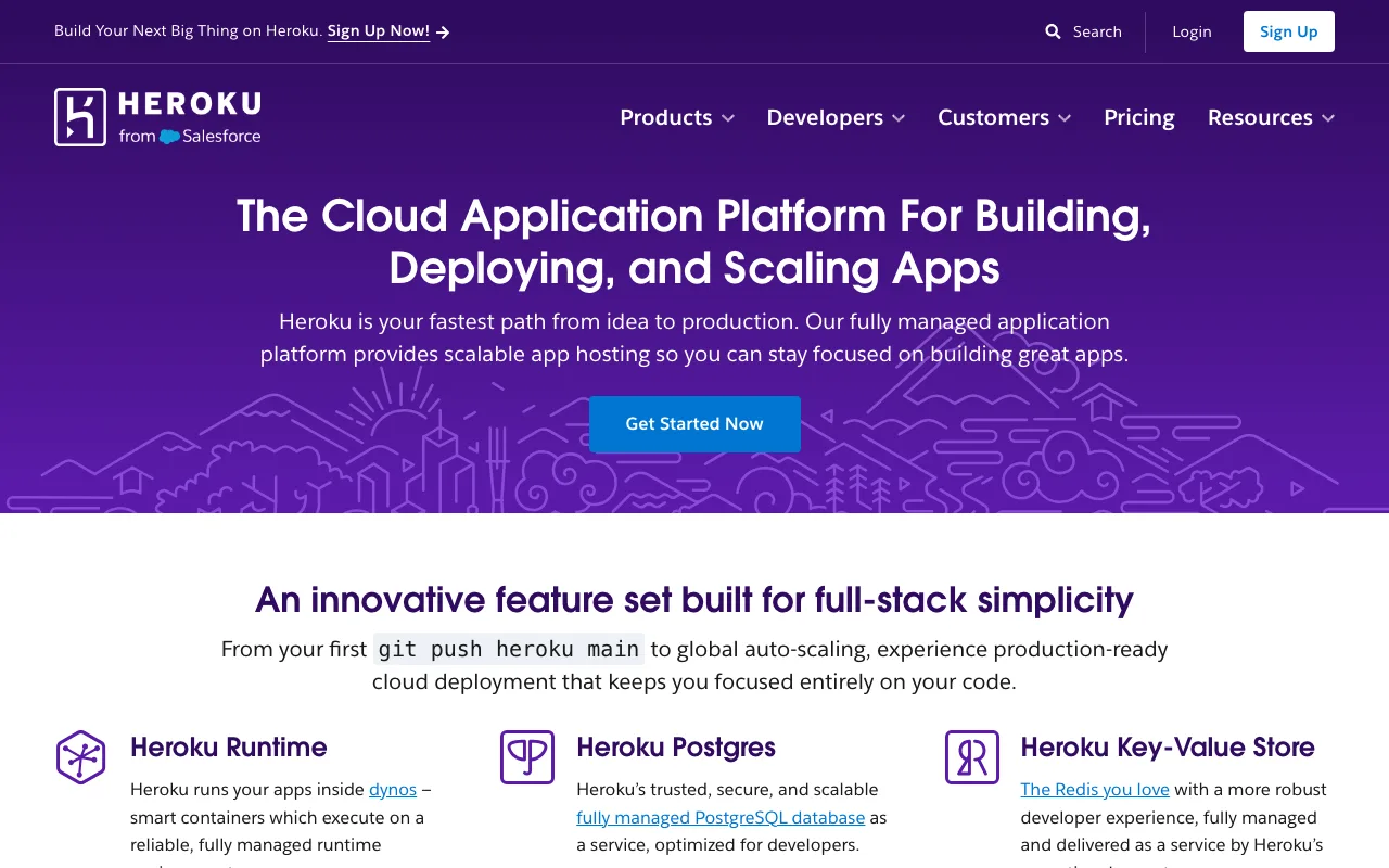 Heroku homepage