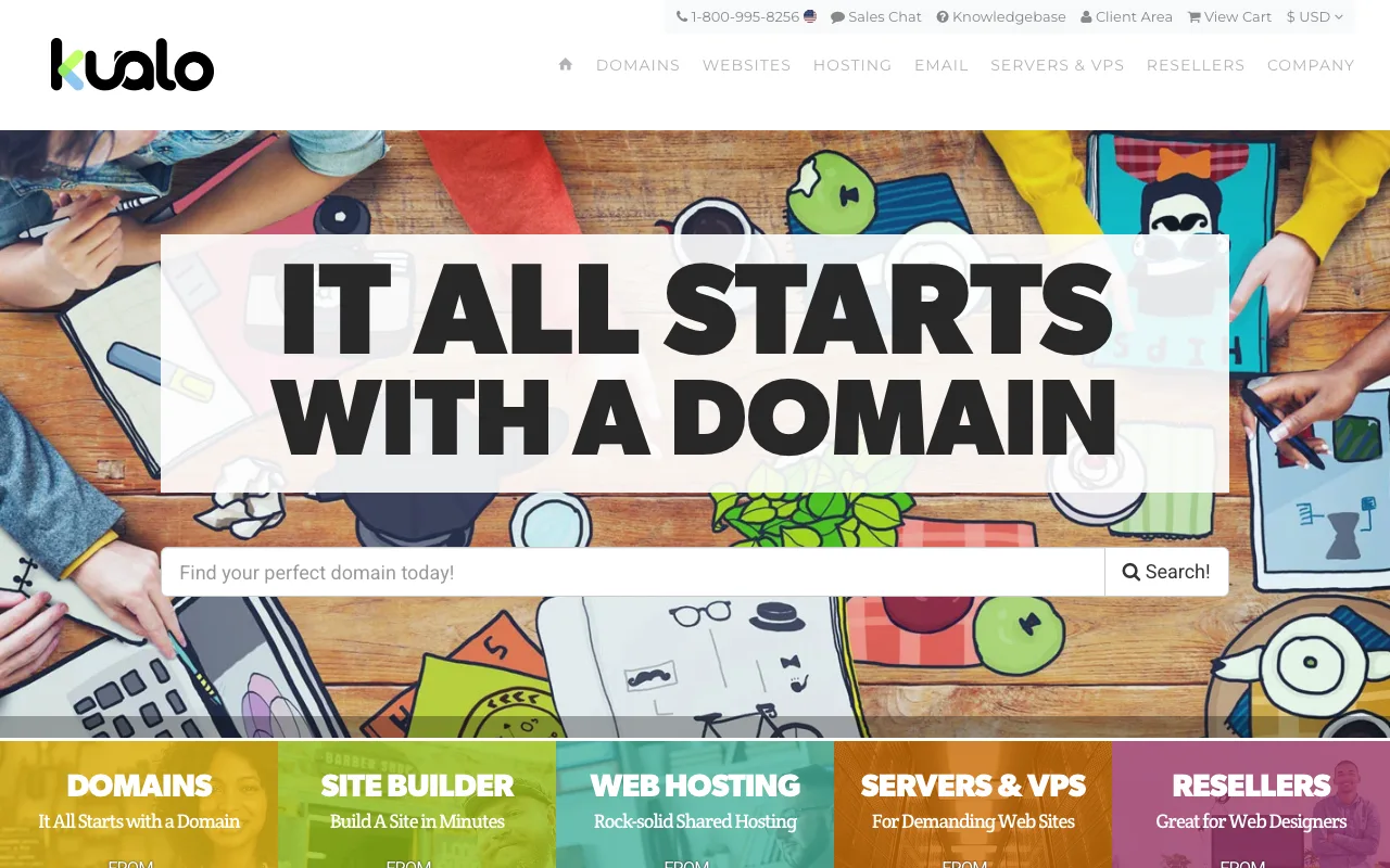 Kualo homepage