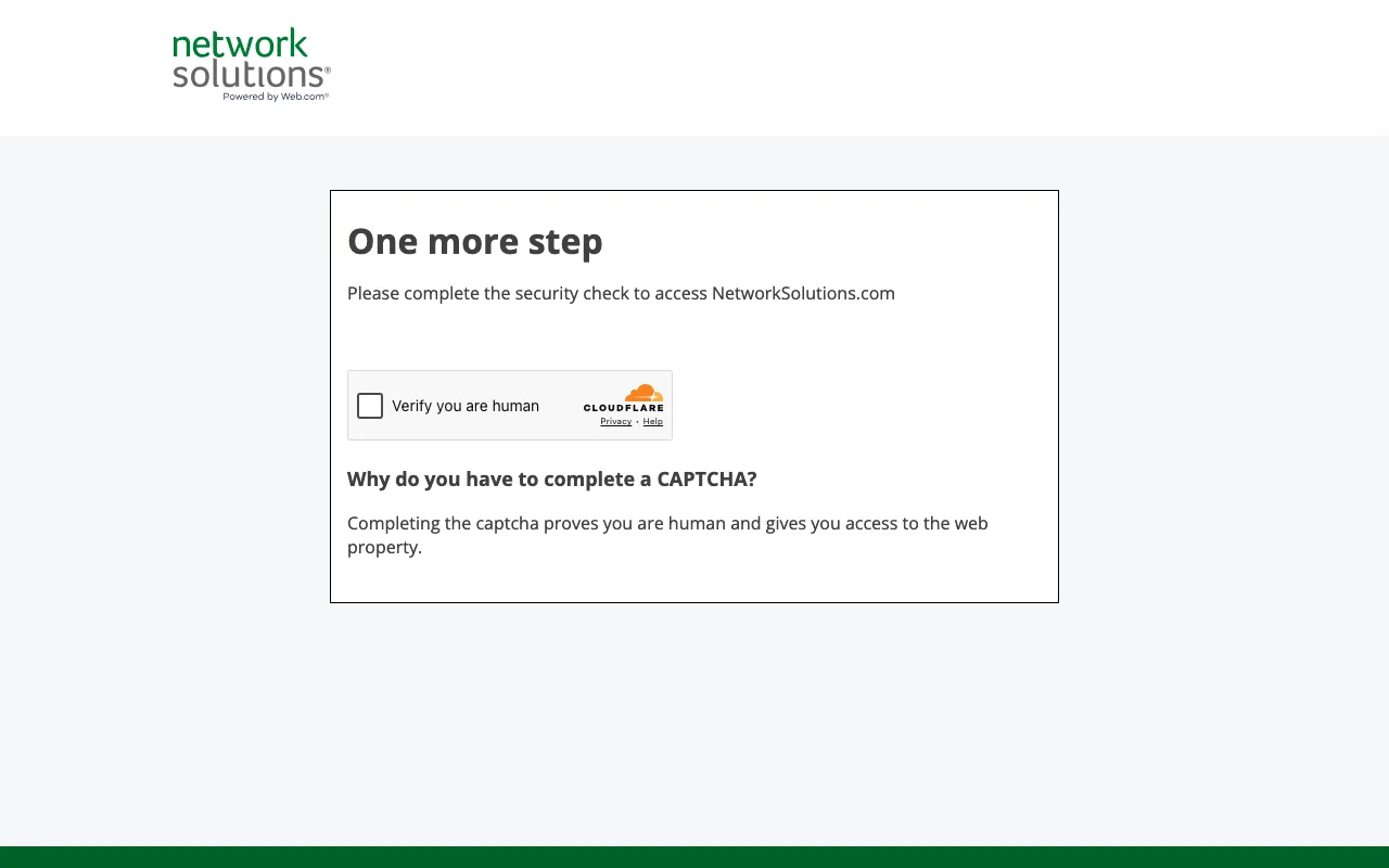 Network Solutions homepage