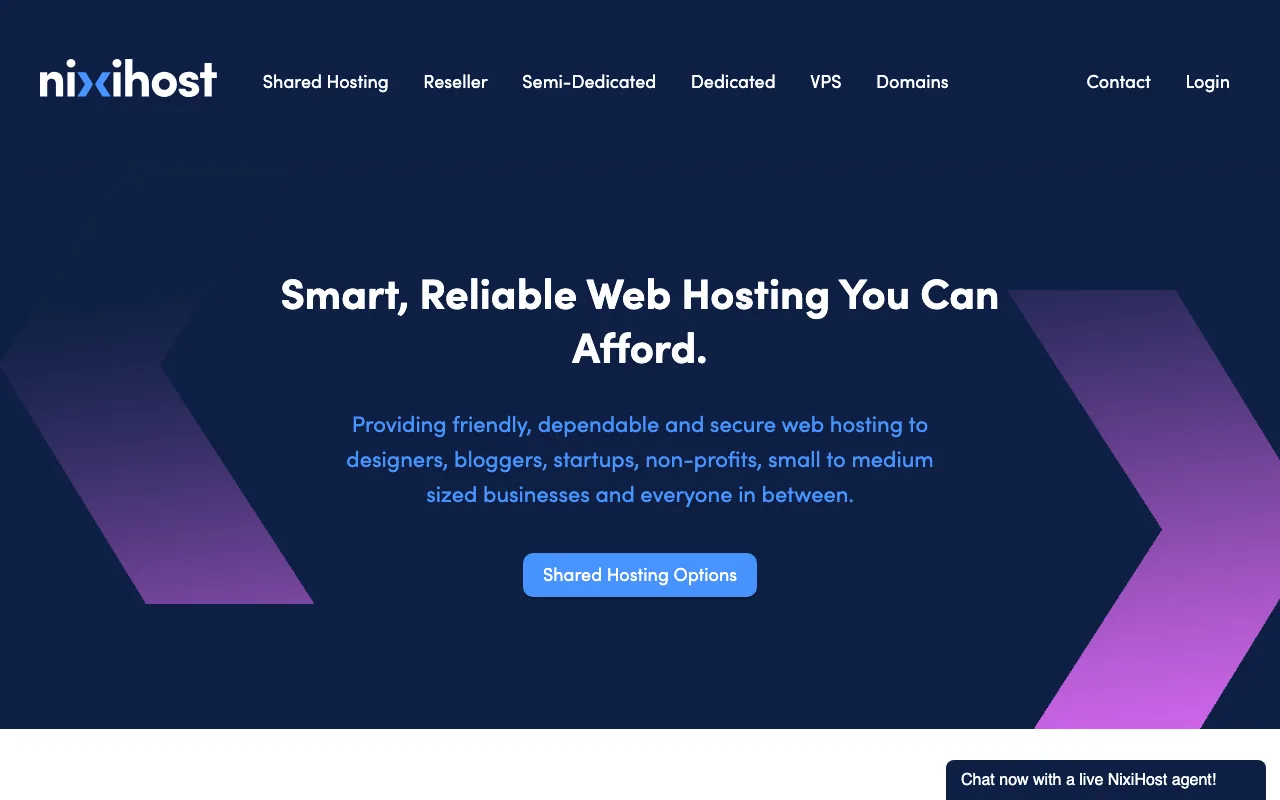 NixiHost homepage