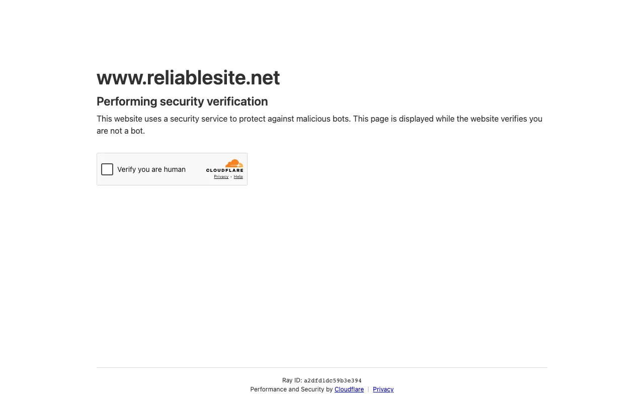 ReliableSite homepage